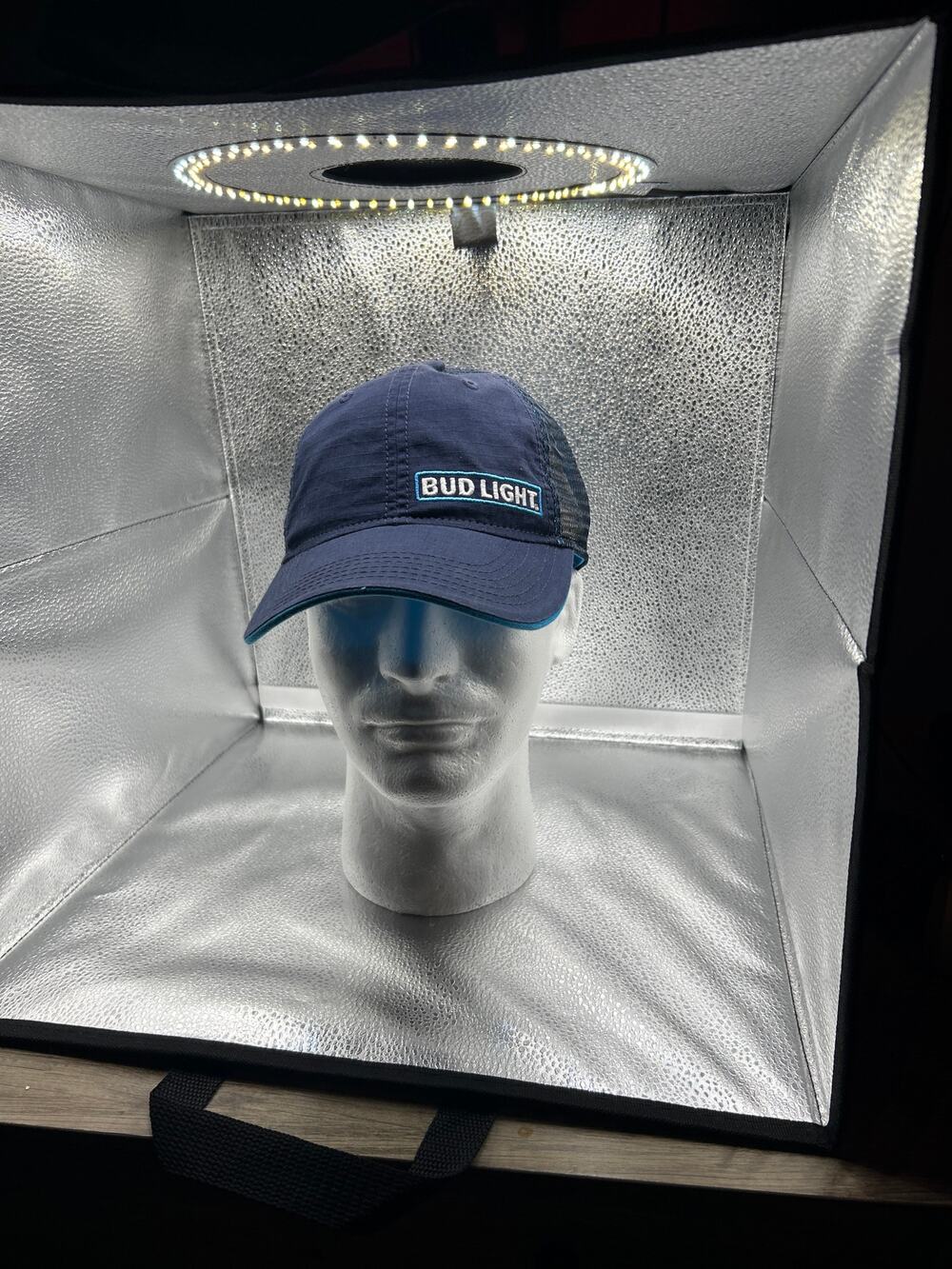 Bud Light Trucker‎ Hat Blue Mesh Snapback Beer Logo Cap